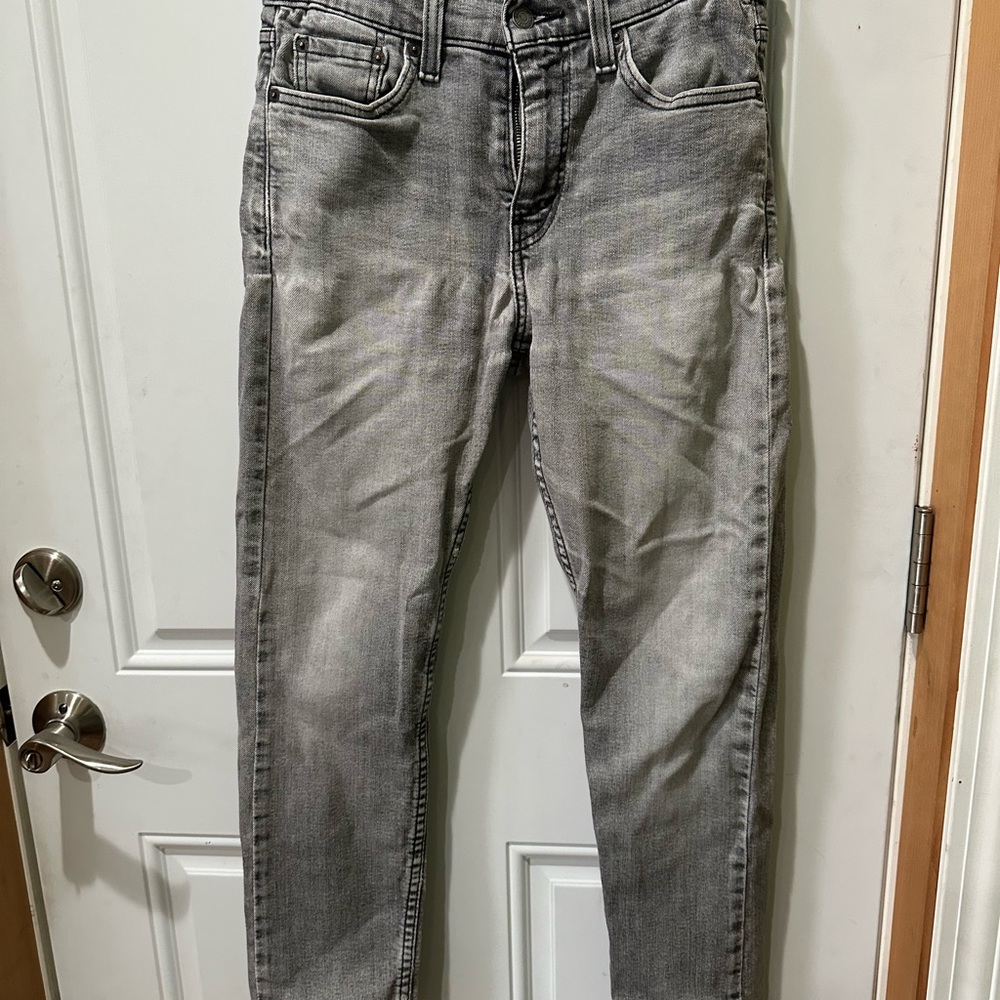 Levi's Gray Slim Fit Jeans with Distressed Style